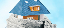 home wrapped in scarf